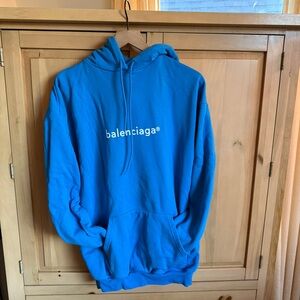 Balenciaga Vibrant Blue Men's Hoodie